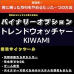 バイナリーオプションサインツール　【トレンドウォッチャーKIWAMI】,レビュー,検証,徹底評価,口コミ,情報商材,豪華特典,評価,キャッシュバック,激安